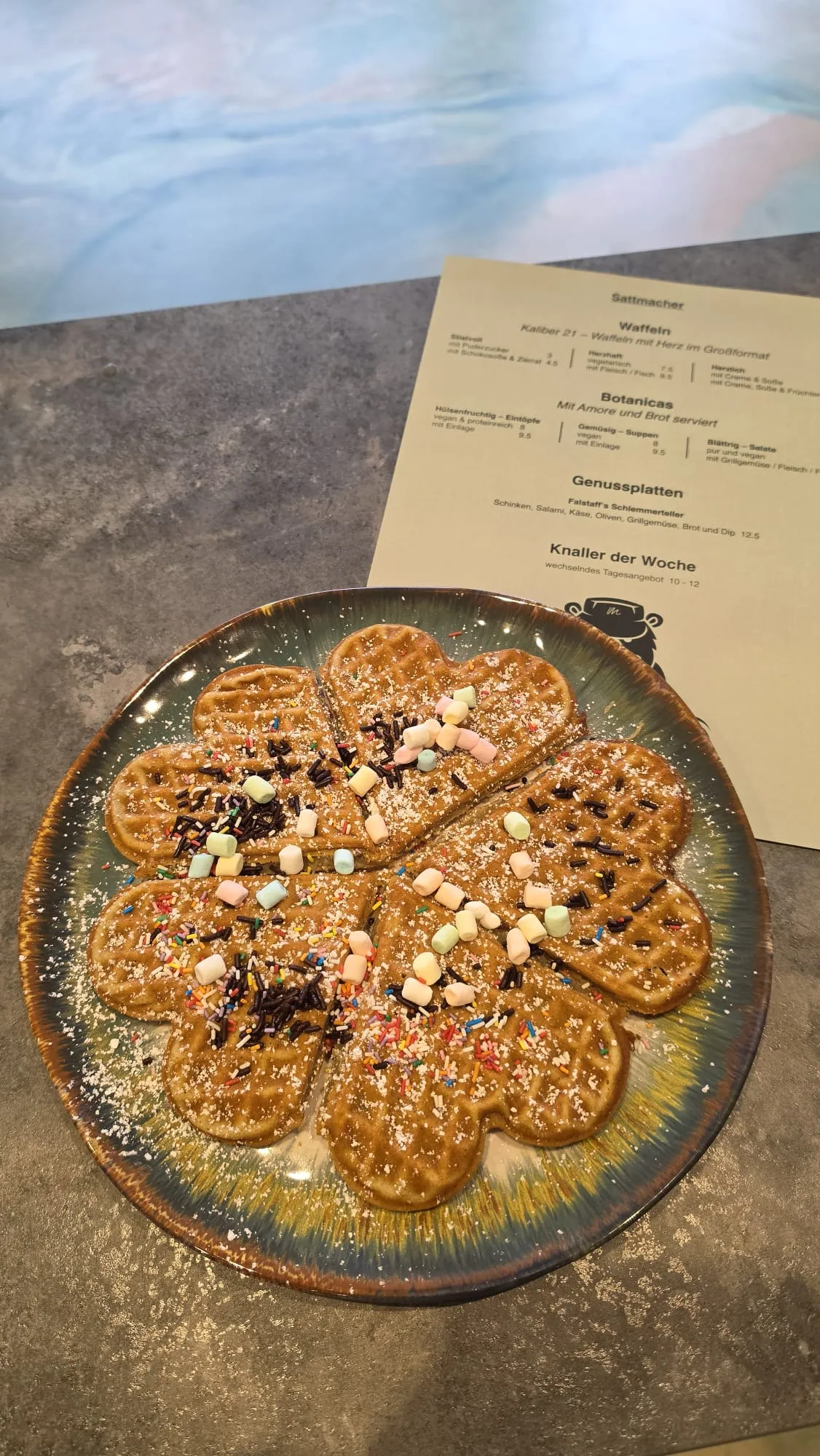 Herzhafte Waffel-Kreation